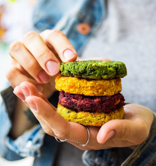 Sustainable Food Plant Based Protein Burger Patties