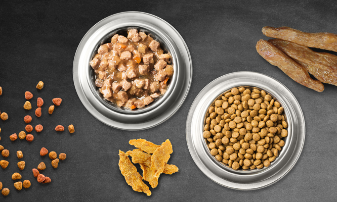 Minimally processed pet food