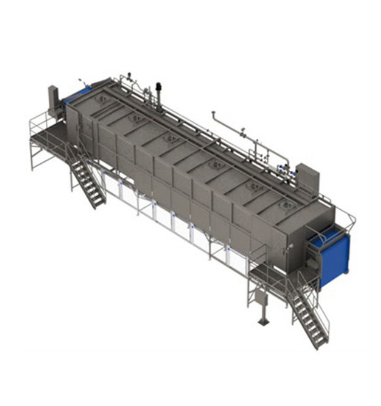 Integral Vegetable Blancher And Cooler