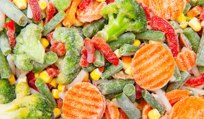 Frutas e vegetais congelados