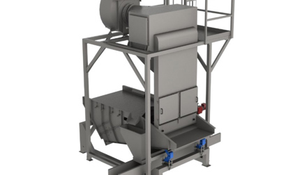 Negative air cleaner for grain vegetables