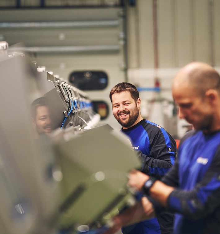 Marel Employees Manufacturing Hall