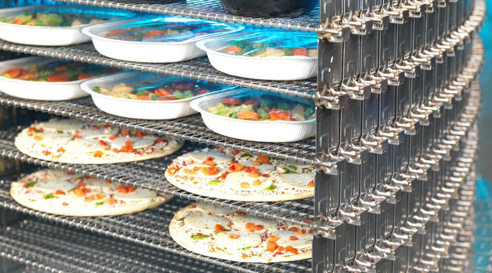 JBT Marel Frigoscandia Freezer Self Stacking Packaged Products