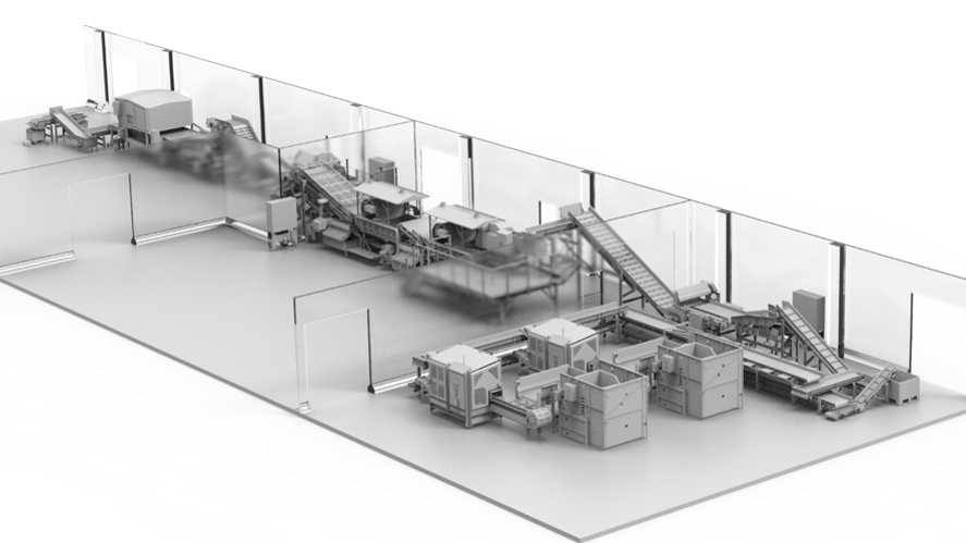 rendering of a complete line of JBT equipment